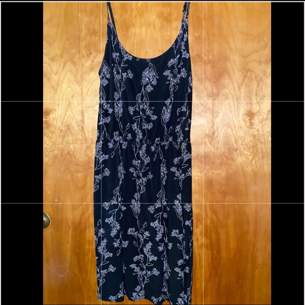 Black and White floral spaghetti strap dress